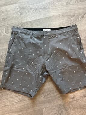 Tee Time men’s size 38 golf shorts gray white